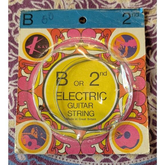 Vintage 1970s Old Case Candy Kay Classic Electric Guitar String B Or 2nd - Picture 1 of 8